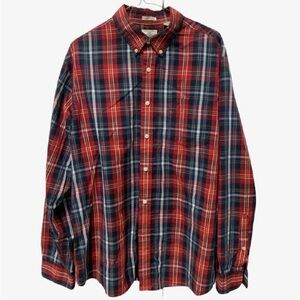 Dockers Men's Red Plaid Shirt